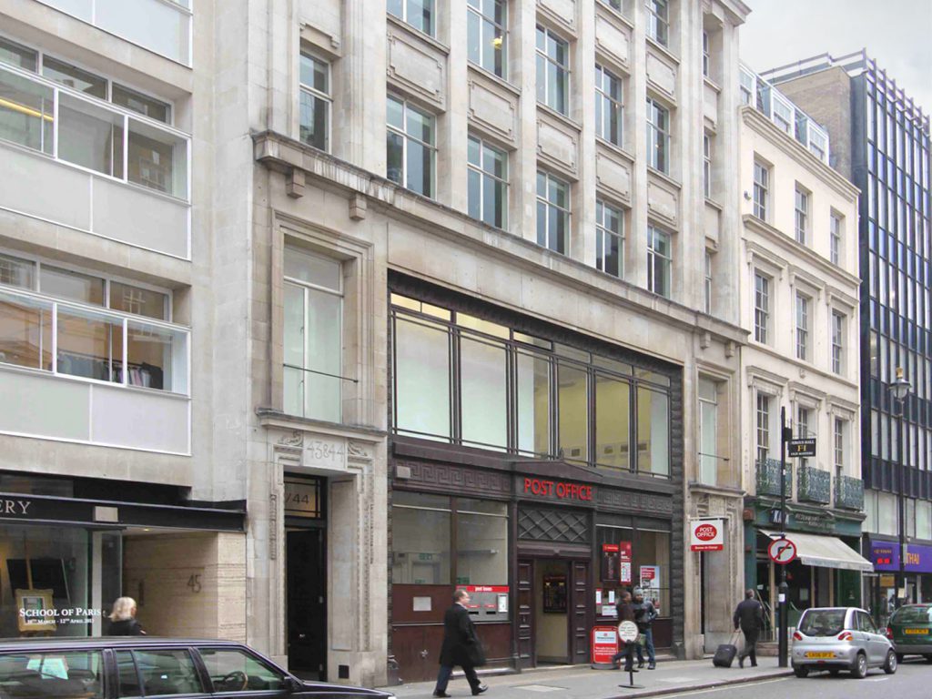 The remodelling, extension and conversion of an existing 1930’s building in the Mayfair conservation area into a mix of retail, commercial and residential uses.